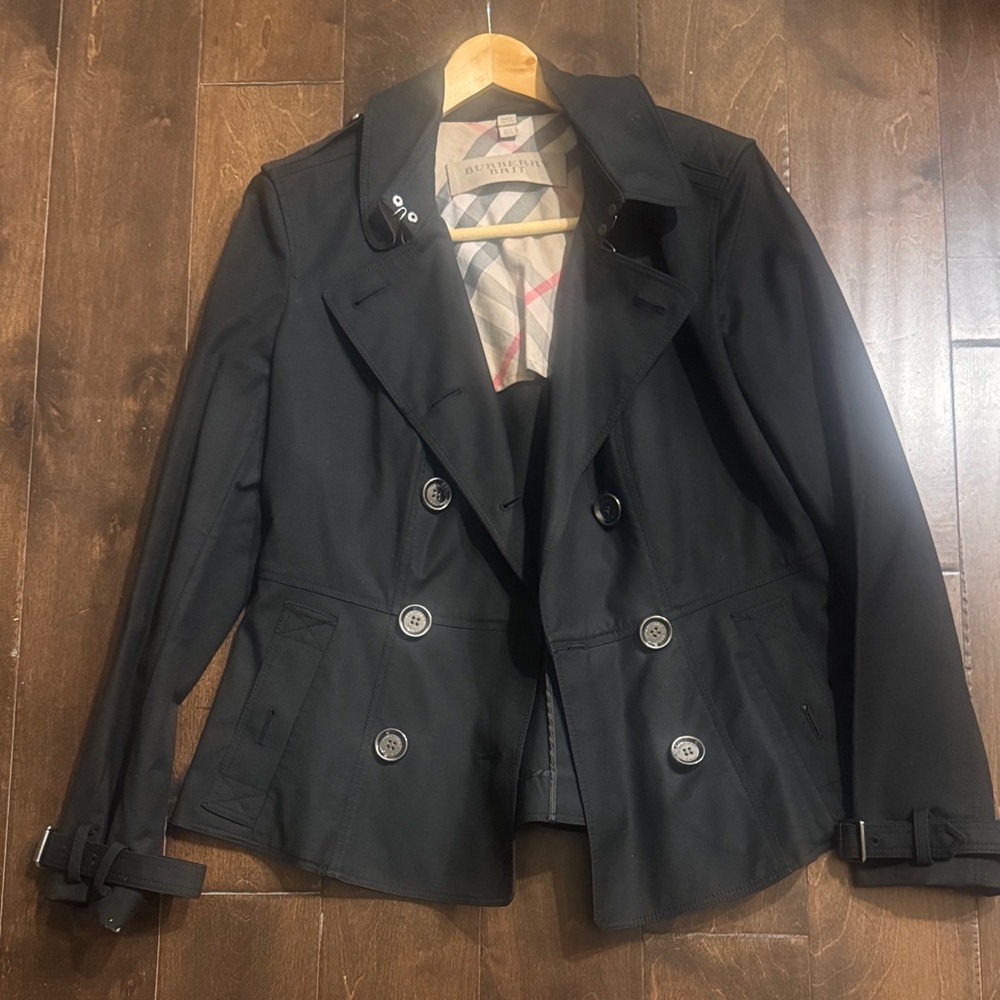 Burberry Black Double-Breasted Trench Coat